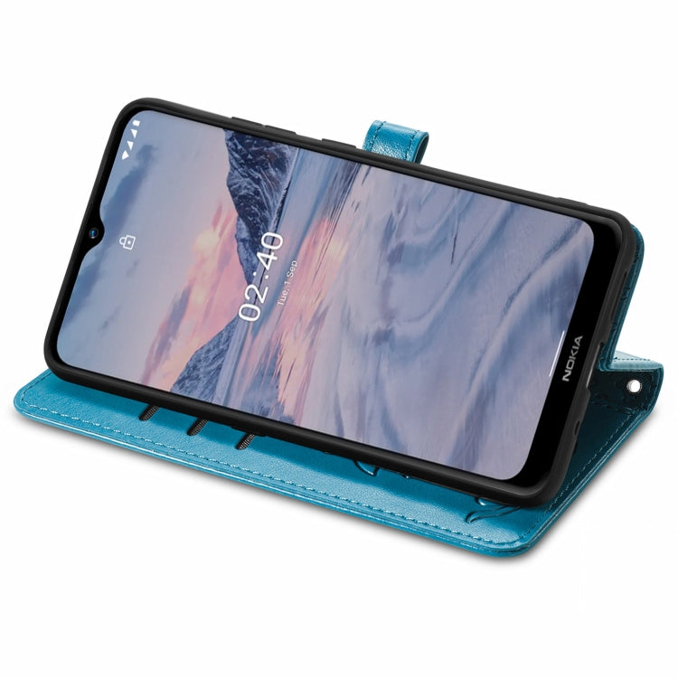 For Nokia 2.4 Lovely Cat and Dog Embossing Pattern Horizontal Flip Leather Case , with Holder & Card Slots & Wallet & Cartoon Clasp & Lanyard