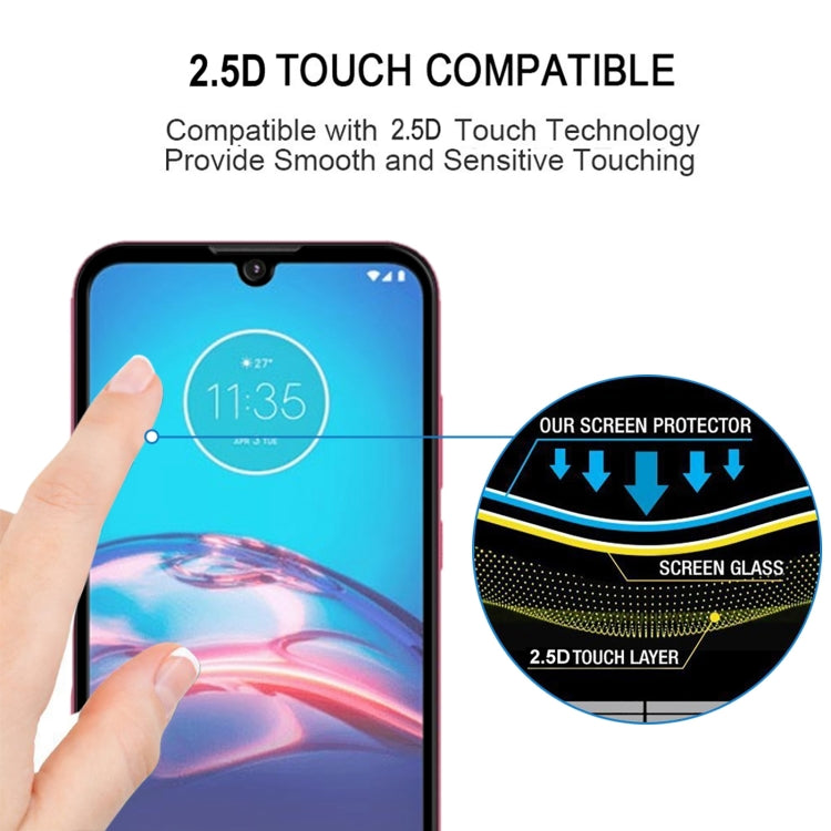 For Motorola Moto E6i 25 PCS Full Glue Full Screen Tempered Glass Film