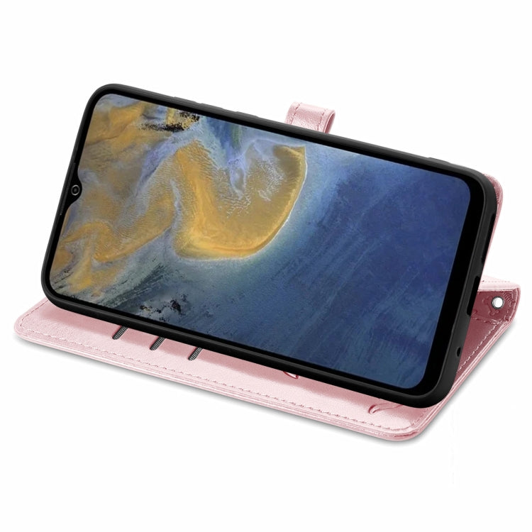 For ZTE A51 Lovely Cat and Dog Embossing Pattern Horizontal Flip Leather Case , with Holder & Card Slots & Wallet & Cartoon Clasp & Lanyard