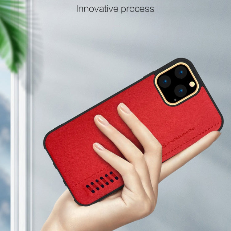 For iPhone 11 Pro Max TJ KINGS Knight Series Shockproof TPU + PU Case