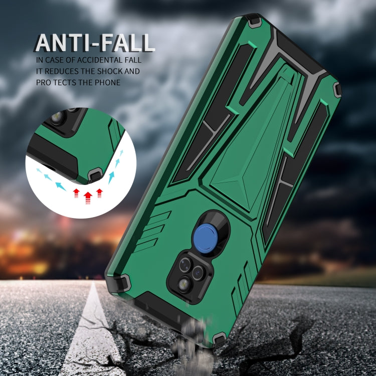 For Motorola Moto G Play 2021 Super V Armor PC + TPU Shockproof Case with Invisible Holder