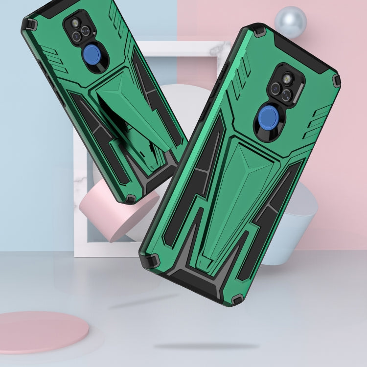 For Motorola Moto G Play 2021 Super V Armor PC + TPU Shockproof Case with Invisible Holder