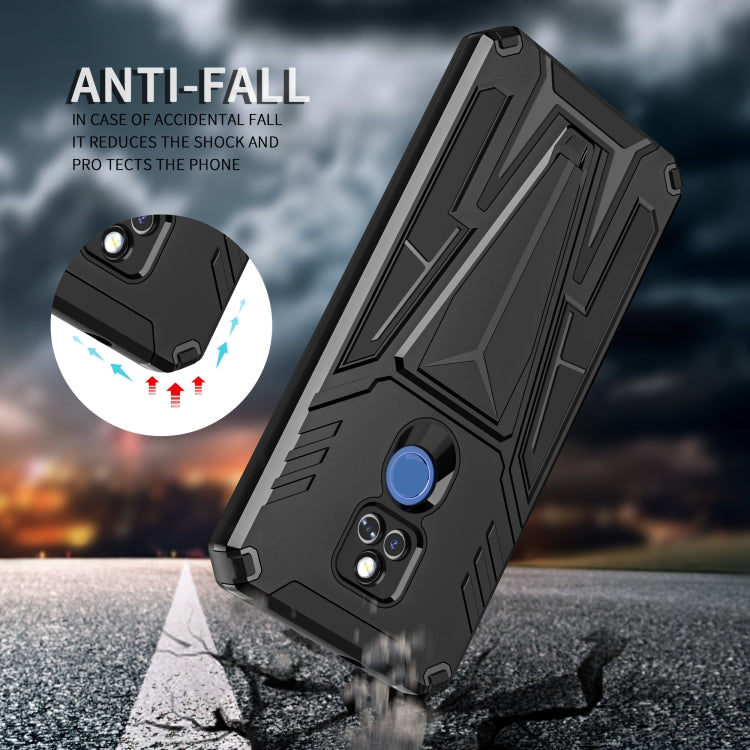 For Motorola Moto G Play 2021 Super V Armor PC + TPU Shockproof Case with Invisible Holder
