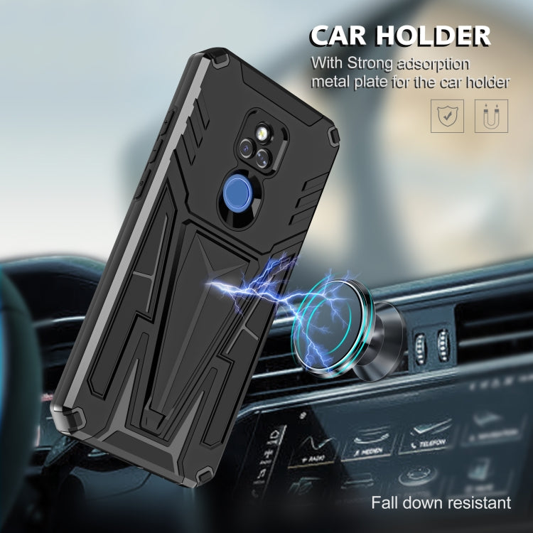 For Motorola Moto G Play 2021 Super V Armor PC + TPU Shockproof Case with Invisible Holder