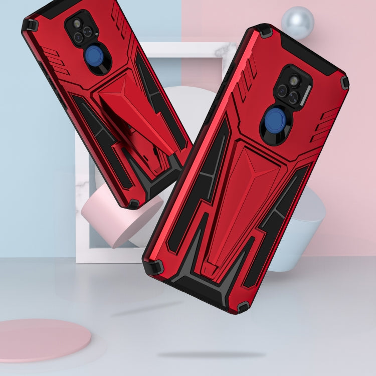 For Motorola Moto G Play 2021 Super V Armor PC + TPU Shockproof Case with Invisible Holder