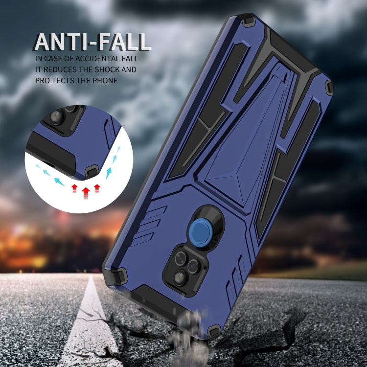 For Motorola Moto G Play 2021 Super V Armor PC + TPU Shockproof Case with Invisible Holder