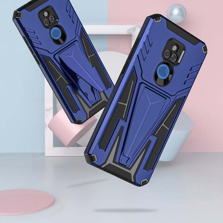 For Motorola Moto G Play 2021 Super V Armor PC + TPU Shockproof Case with Invisible Holder
