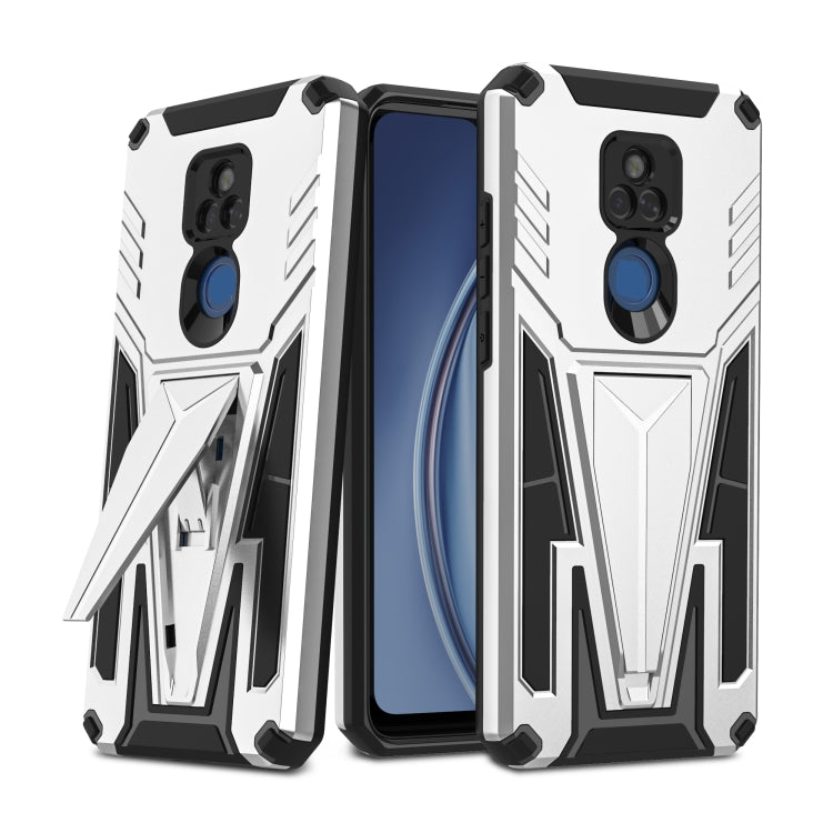 For Motorola Moto G Play 2021 Super V Armor PC + TPU Shockproof Case with Invisible Holder