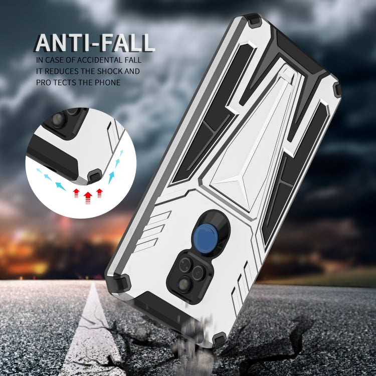 For Motorola Moto G Play 2021 Super V Armor PC + TPU Shockproof Case with Invisible Holder