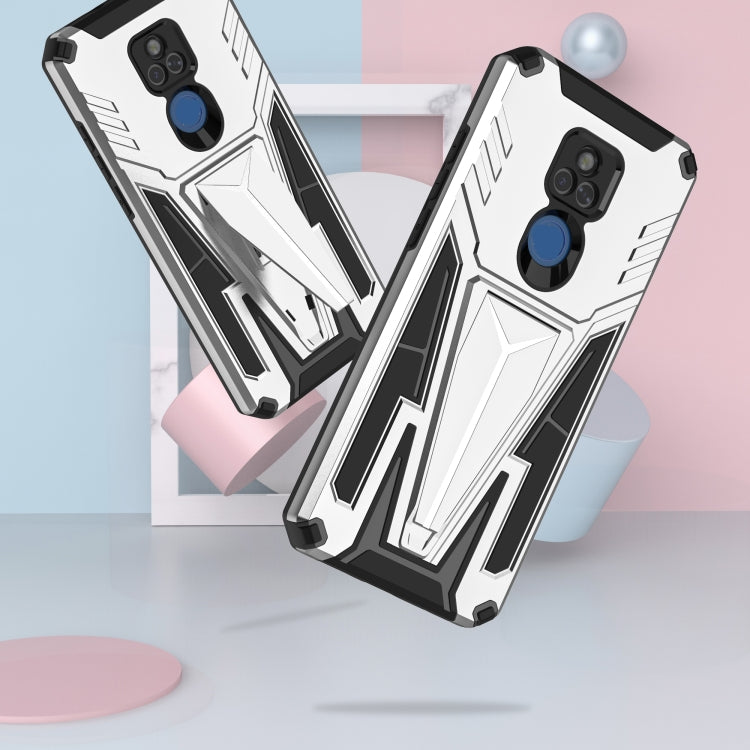 For Motorola Moto G Play 2021 Super V Armor PC + TPU Shockproof Case with Invisible Holder