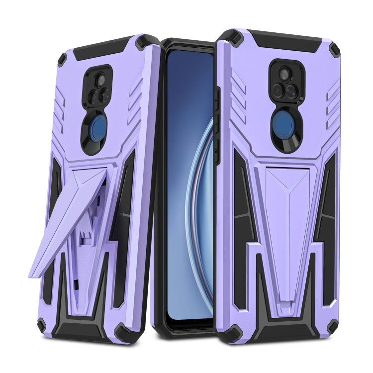 For Motorola Moto G Play 2021 Super V Armor PC + TPU Shockproof Case with Invisible Holder