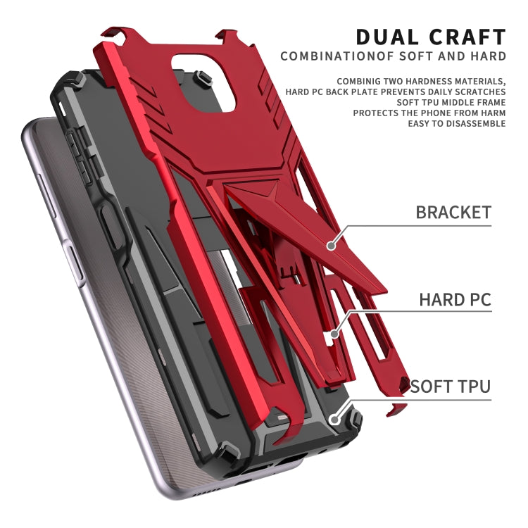 For Motorola Moto G Power 2021 Super V Armor PC + TPU Shockproof Case with Invisible Holder