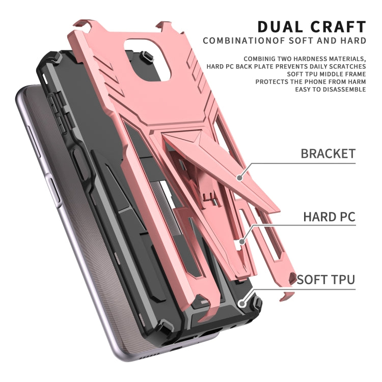 For Motorola Moto G Power 2021 Super V Armor PC + TPU Shockproof Case with Invisible Holder