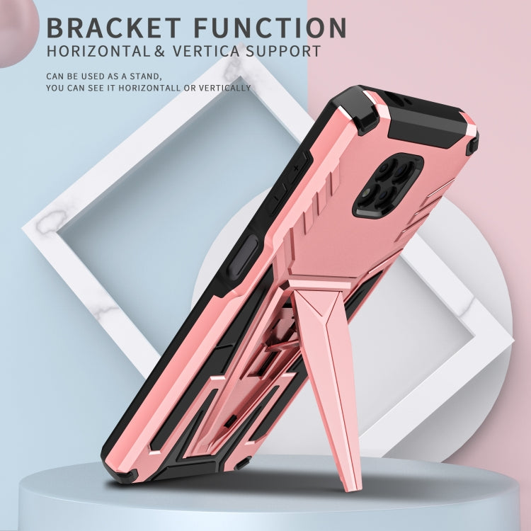For Motorola Moto G Power 2021 Super V Armor PC + TPU Shockproof Case with Invisible Holder