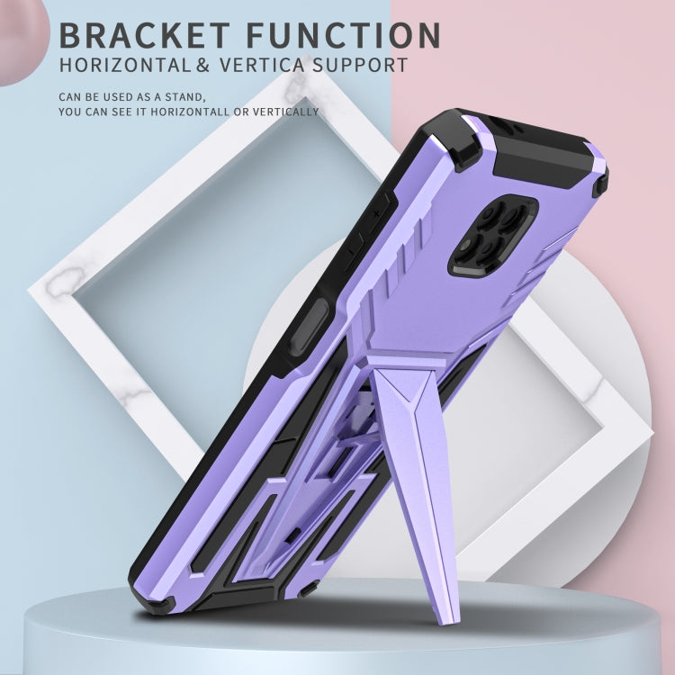 For Motorola Moto G Power 2021 Super V Armor PC + TPU Shockproof Case with Invisible Holder