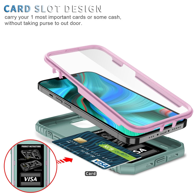 For iPhone 13 Pro Sliding Camera Cover Design TPU + PC Protective Case with 360 Degree Rotating Holder & Card Slot