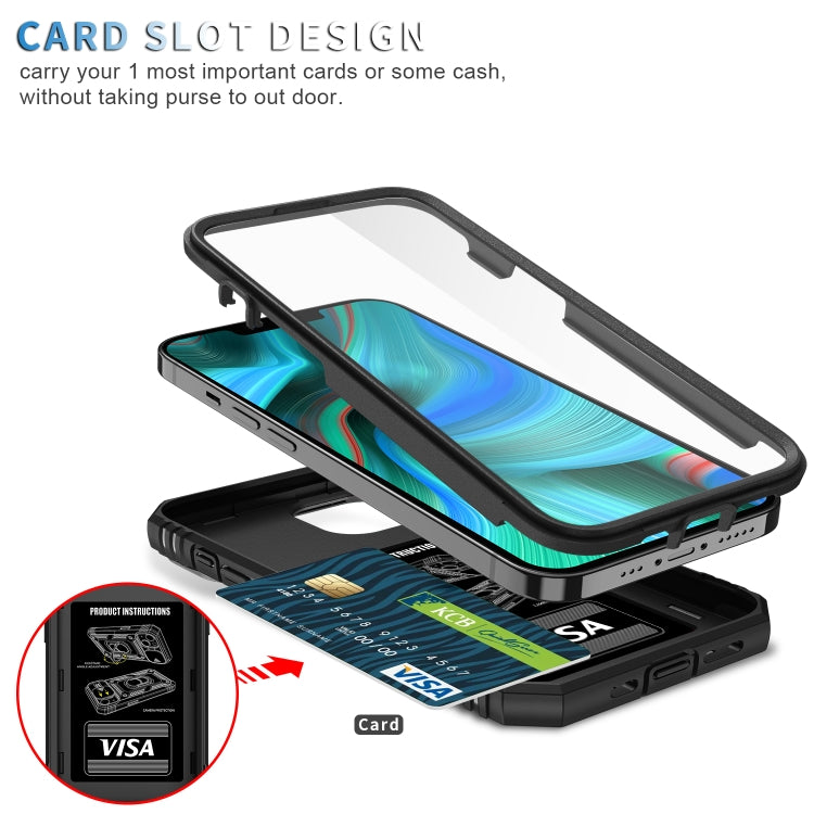 For iPhone 13 Pro Sliding Camera Cover Design TPU + PC Protective Case with 360 Degree Rotating Holder & Card Slot