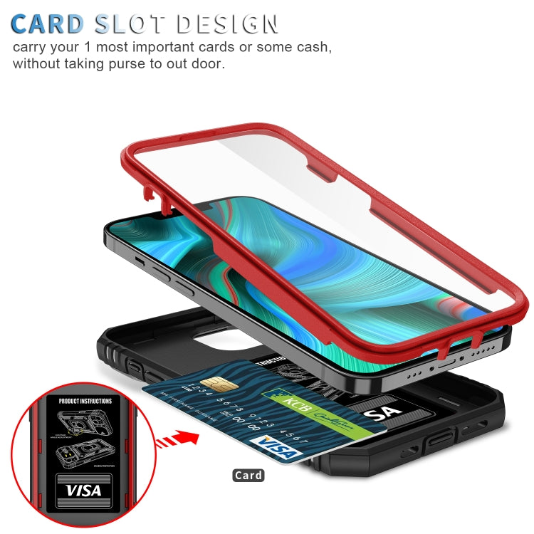 For iPhone 13 Pro Sliding Camera Cover Design TPU + PC Protective Case with 360 Degree Rotating Holder & Card Slot