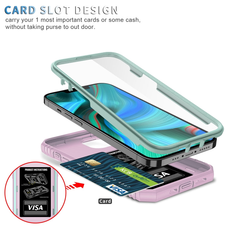 For iPhone 13 Pro Sliding Camera Cover Design TPU + PC Protective Case with 360 Degree Rotating Holder & Card Slot