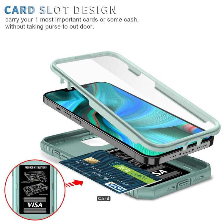 For iPhone 13 Pro Sliding Camera Cover Design TPU + PC Protective Case with 360 Degree Rotating Holder & Card Slot