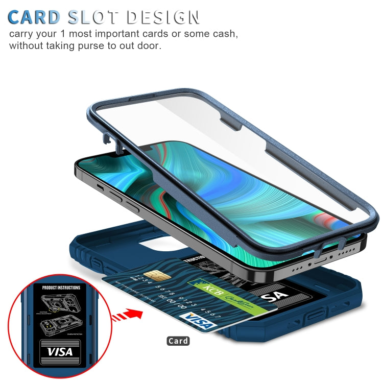 For iPhone 13 Pro Sliding Camera Cover Design TPU + PC Protective Case with 360 Degree Rotating Holder & Card Slot