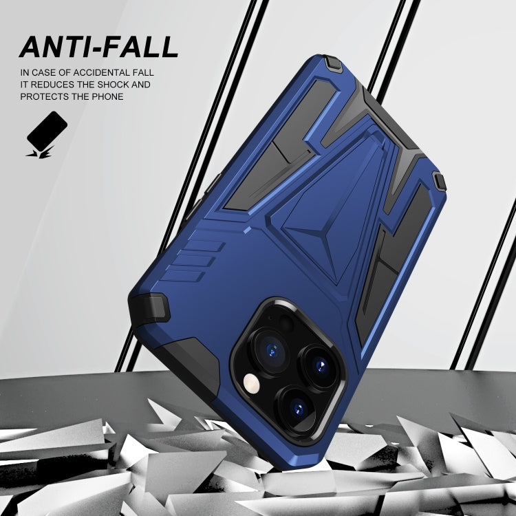 For iPhone 13 mini Super V Armor PC + TPU Shockproof Case with Invisible Holder