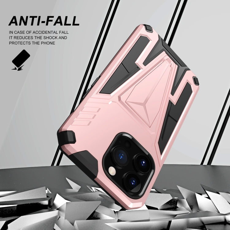 For iPhone 13 Pro Super V Armor PC + TPU Shockproof Case with Invisible Holder