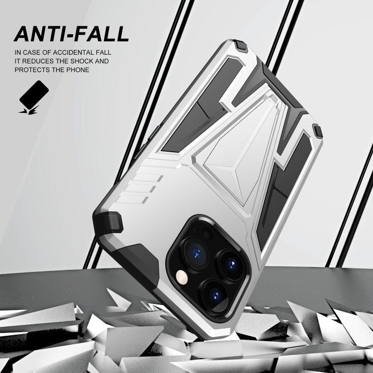 For iPhone 13 Pro Super V Armor PC + TPU Shockproof Case with Invisible Holder