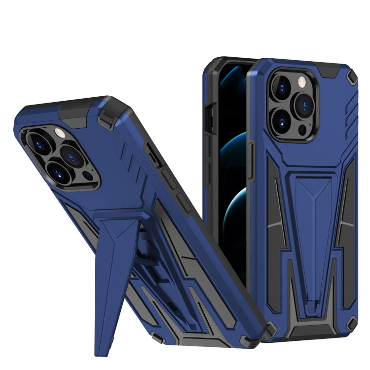 For iPhone 13 Pro Max Super V Armor PC + TPU Shockproof Case with Invisible Holder