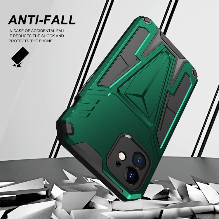 For iPhone 12 Super V Armor PC + TPU Shockproof Case with Invisible Holder