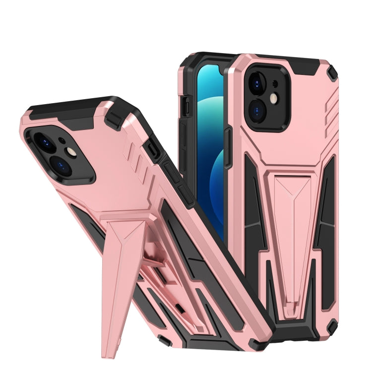 For iPhone 12 Super V Armor PC + TPU Shockproof Case with Invisible Holder