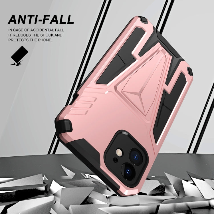 For iPhone 12 Super V Armor PC + TPU Shockproof Case with Invisible Holder