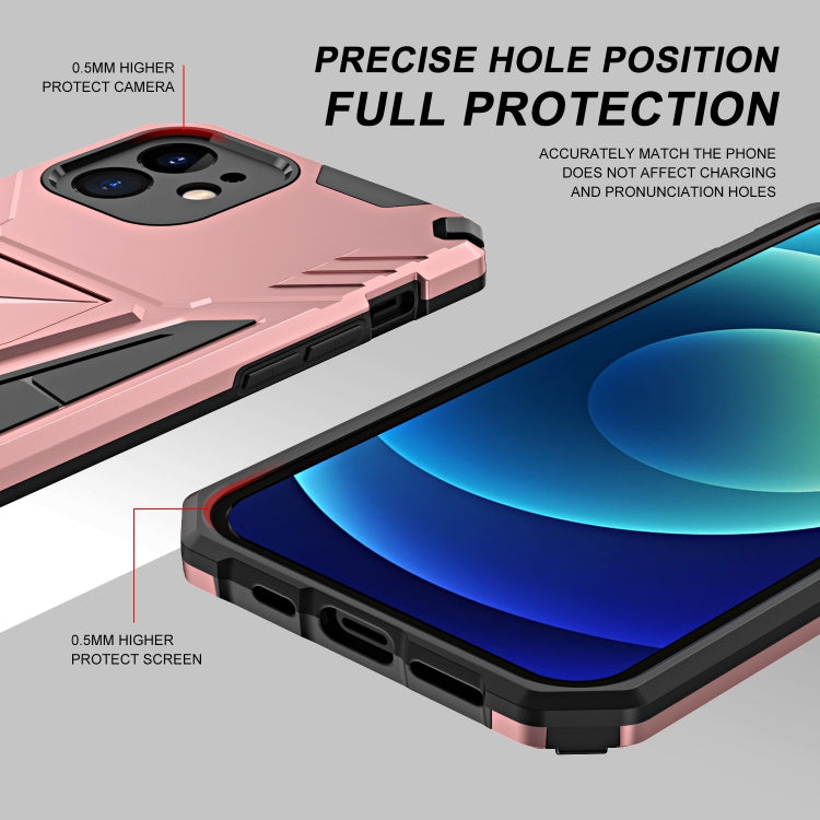 For iPhone 12 Super V Armor PC + TPU Shockproof Case with Invisible Holder