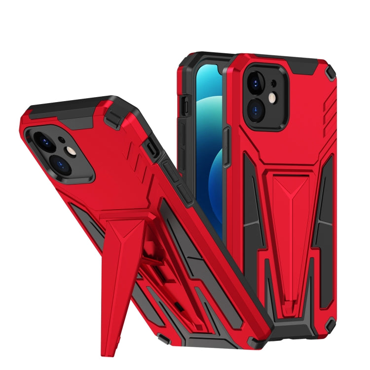 For iPhone 12 Super V Armor PC + TPU Shockproof Case with Invisible Holder