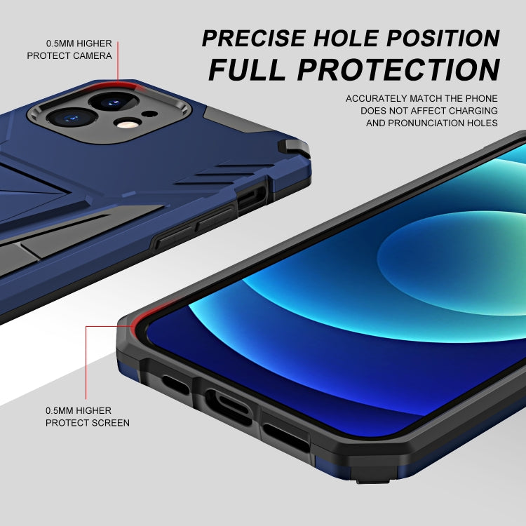 For iPhone 12 Super V Armor PC + TPU Shockproof Case with Invisible Holder