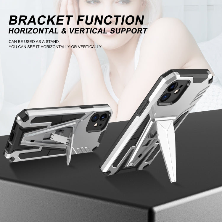 For iPhone 12 Super V Armor PC + TPU Shockproof Case with Invisible Holder