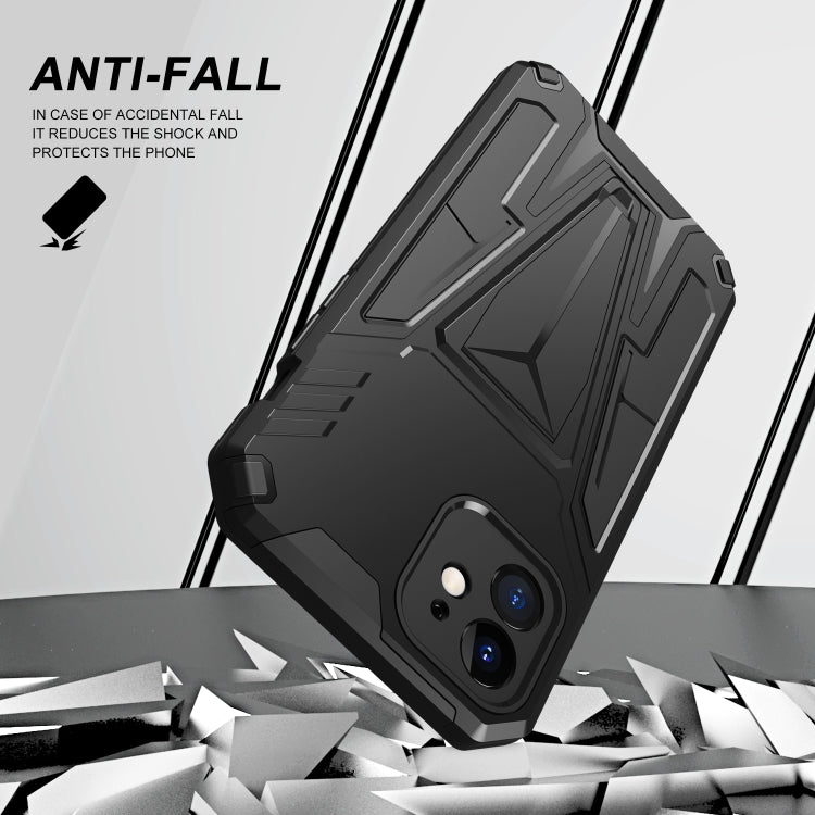 For iPhone 12 Super V Armor PC + TPU Shockproof Case with Invisible Holder