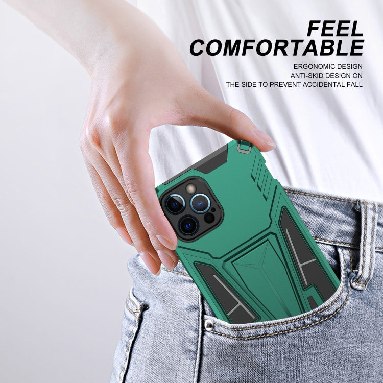 For iPhone 12 Pro Super V Armor PC + TPU Shockproof Case with Invisible Holder