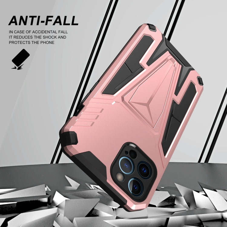 For iPhone 12 Pro Super V Armor PC + TPU Shockproof Case with Invisible Holder