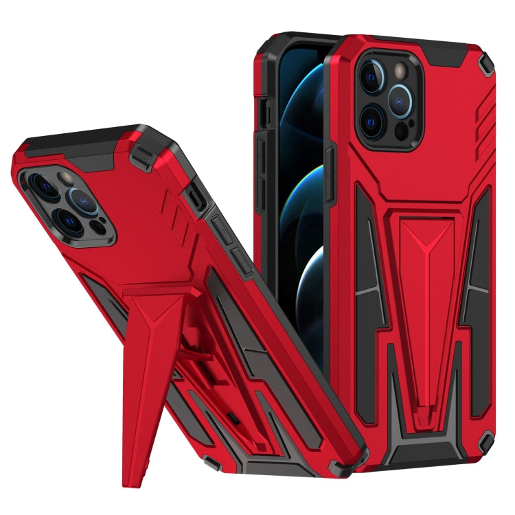 For iPhone 12 Pro Super V Armor PC + TPU Shockproof Case with Invisible Holder