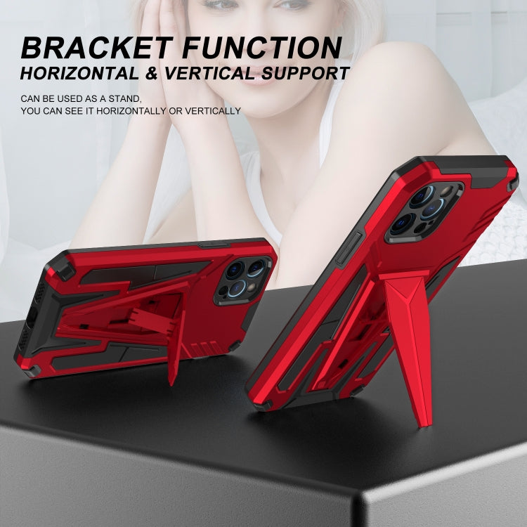 For iPhone 12 Pro Super V Armor PC + TPU Shockproof Case with Invisible Holder