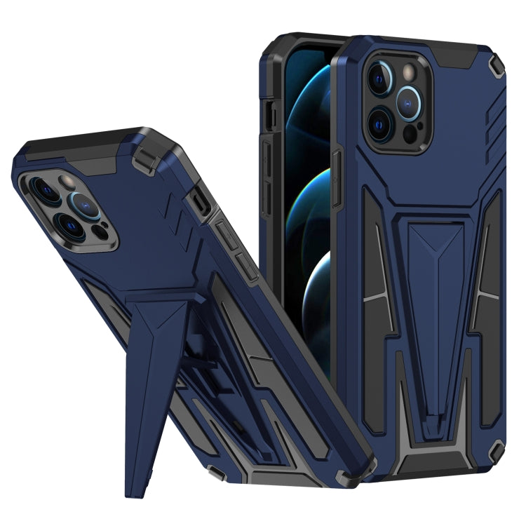 For iPhone 12 Pro Super V Armor PC + TPU Shockproof Case with Invisible Holder