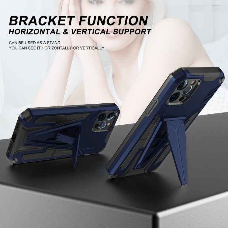 For iPhone 12 Pro Super V Armor PC + TPU Shockproof Case with Invisible Holder