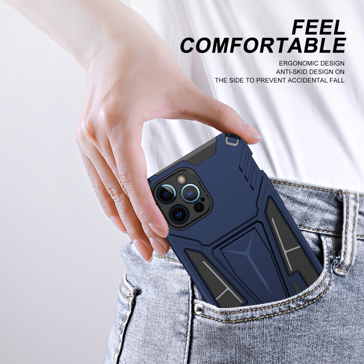 For iPhone 12 Pro Super V Armor PC + TPU Shockproof Case with Invisible Holder