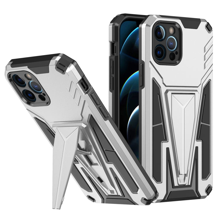 For iPhone 12 Pro Super V Armor PC + TPU Shockproof Case with Invisible Holder