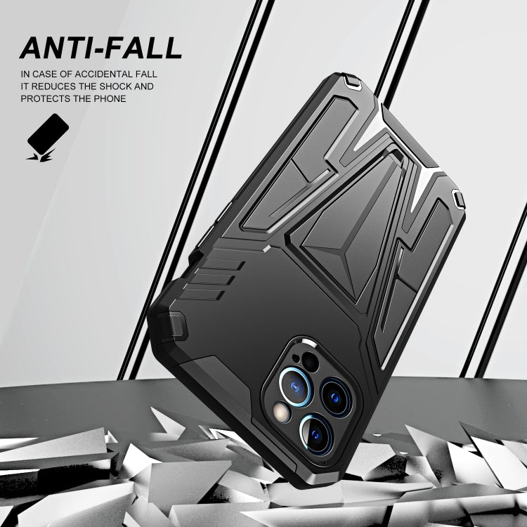 For iPhone 12 Pro Super V Armor PC + TPU Shockproof Case with Invisible Holder