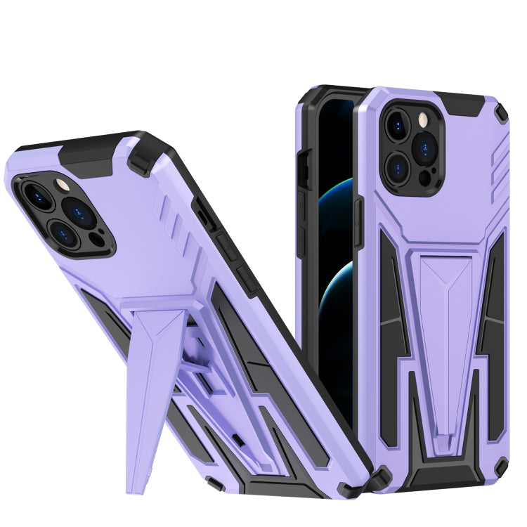 For iPhone 12 Pro Max Super V Armor PC + TPU Shockproof Case with Invisible Holder
