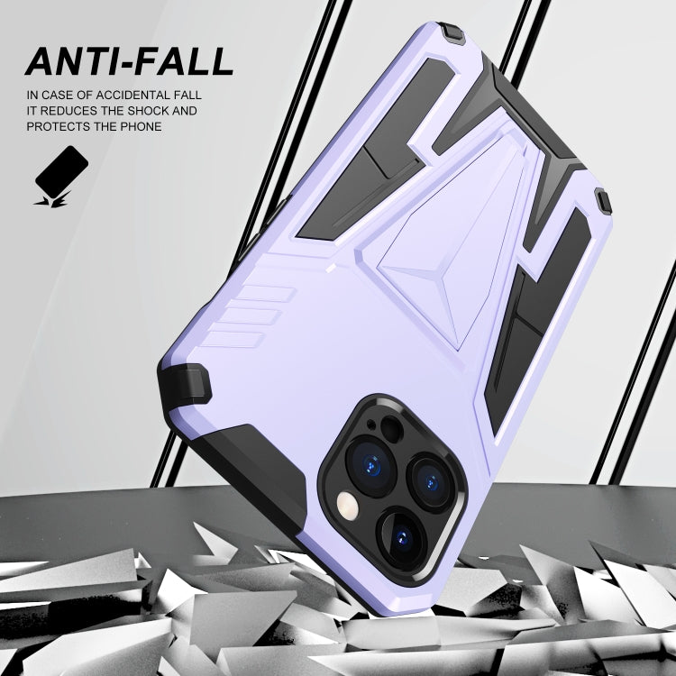 For iPhone 12 Pro Max Super V Armor PC + TPU Shockproof Case with Invisible Holder