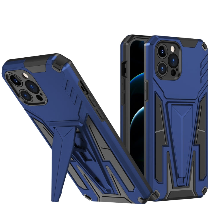 For iPhone 12 Pro Max Super V Armor PC + TPU Shockproof Case with Invisible Holder
