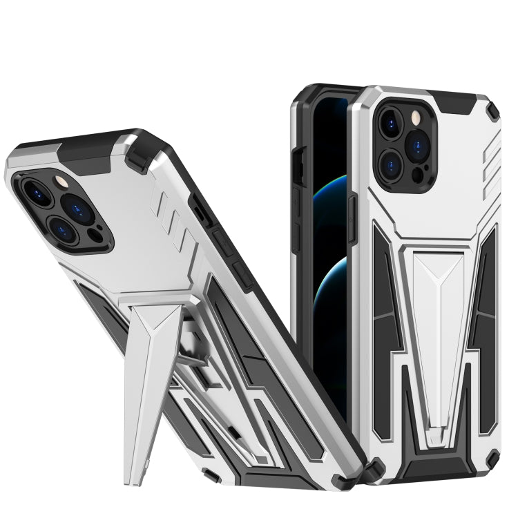 For iPhone 12 Pro Max Super V Armor PC + TPU Shockproof Case with Invisible Holder